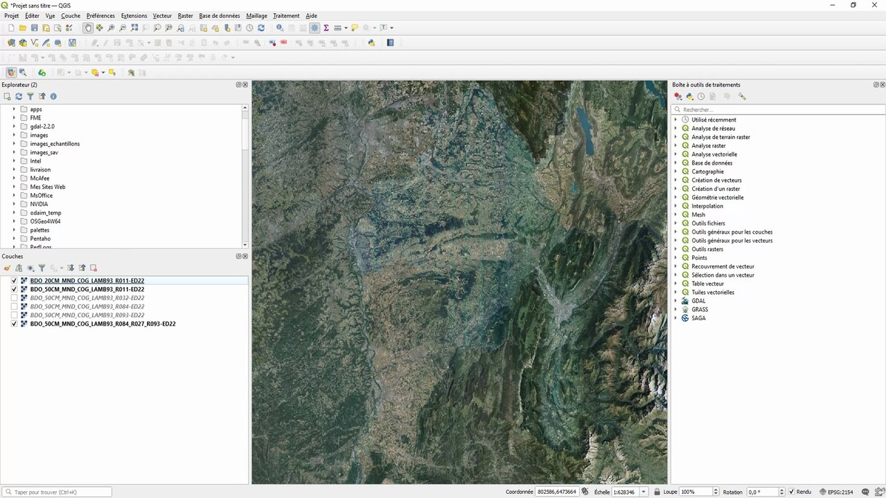 [PARTIE 1] Présentation de l'assemblage bd ortho régionale au format tif-cog