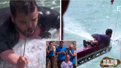 Fort Boyard : Anouar Toubali fait rire son équipe lors de l'épreuve de la poutre aux jets