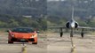Auto : Une Lamborghini Aventador affront un mirage 2000 sur une piste