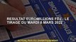 Résultats Euromillions FDJ : Tirage au sort le mardi 8 mars 2022