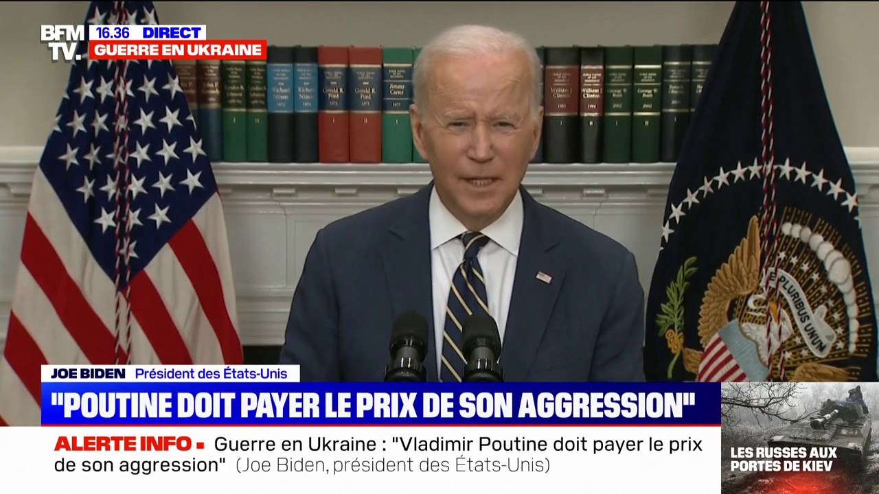 Pour Joe Biden, les oligarques russes "font partie de cette kleptocratie qui existe à Moscou"