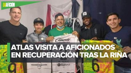 Jugadores de Atlas visitan a lesionados de La Corregidora