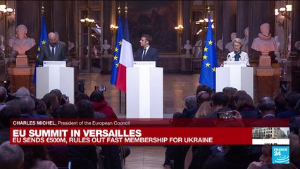 REPLAY: Press conference at the end of a two-day EU summit in Versailles