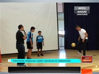 Christiano Ronaldo lawat sekolah di Singapura