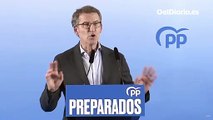 Feijóo, 24 horas después del pacto de coalición del PP con Vox: 