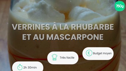 Verrines à la rhubarbe et au mascarpone