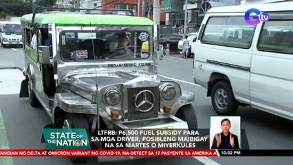 LTFRB: P6,500 fuel subsidy para sa mga driver, posibleng maibigay na sa Martes o Miyerkules | SONA