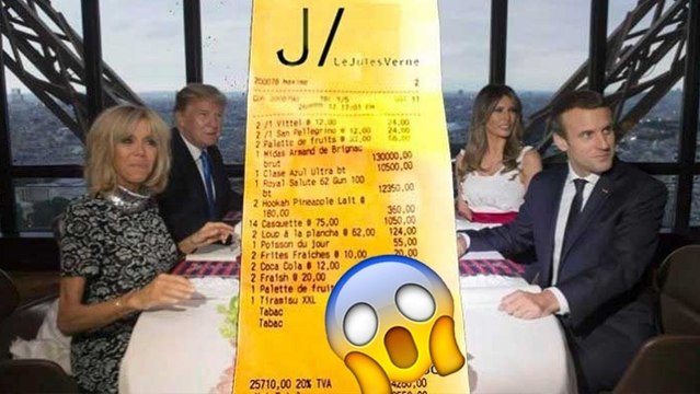 Emmanuel Macron : voici la vraie somme qu'aurait pu coûter son repas, avec Donald Trump, en haut de la Tour Eiffel