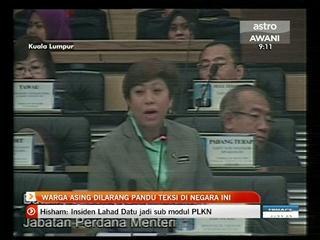 Warga asing dilarang pandu teksi di negara ini