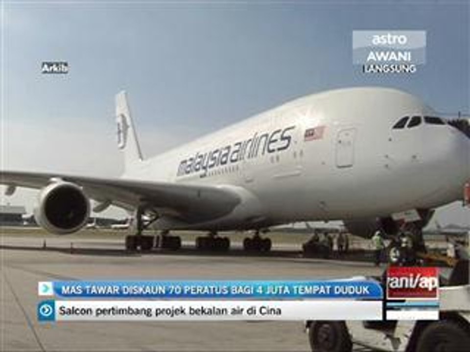 MAS tawar diskaun 70 peratus