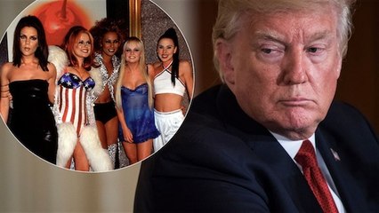 Donald Trump regarde et commente le derrière d’une Spice Girl, devant elle et Melania… la vidéo qui gêne