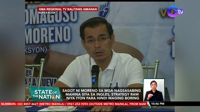 Sagot ni Moreno sa mga nagsasabing mahina siya sa ingles, strategy raw niya iyon para hindi maging boring | SONA
