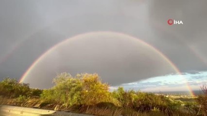 Mersin'de çifte gökkuşağı