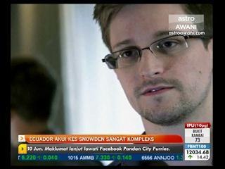 Ecuador akui kes Snowden sangat kompleks
