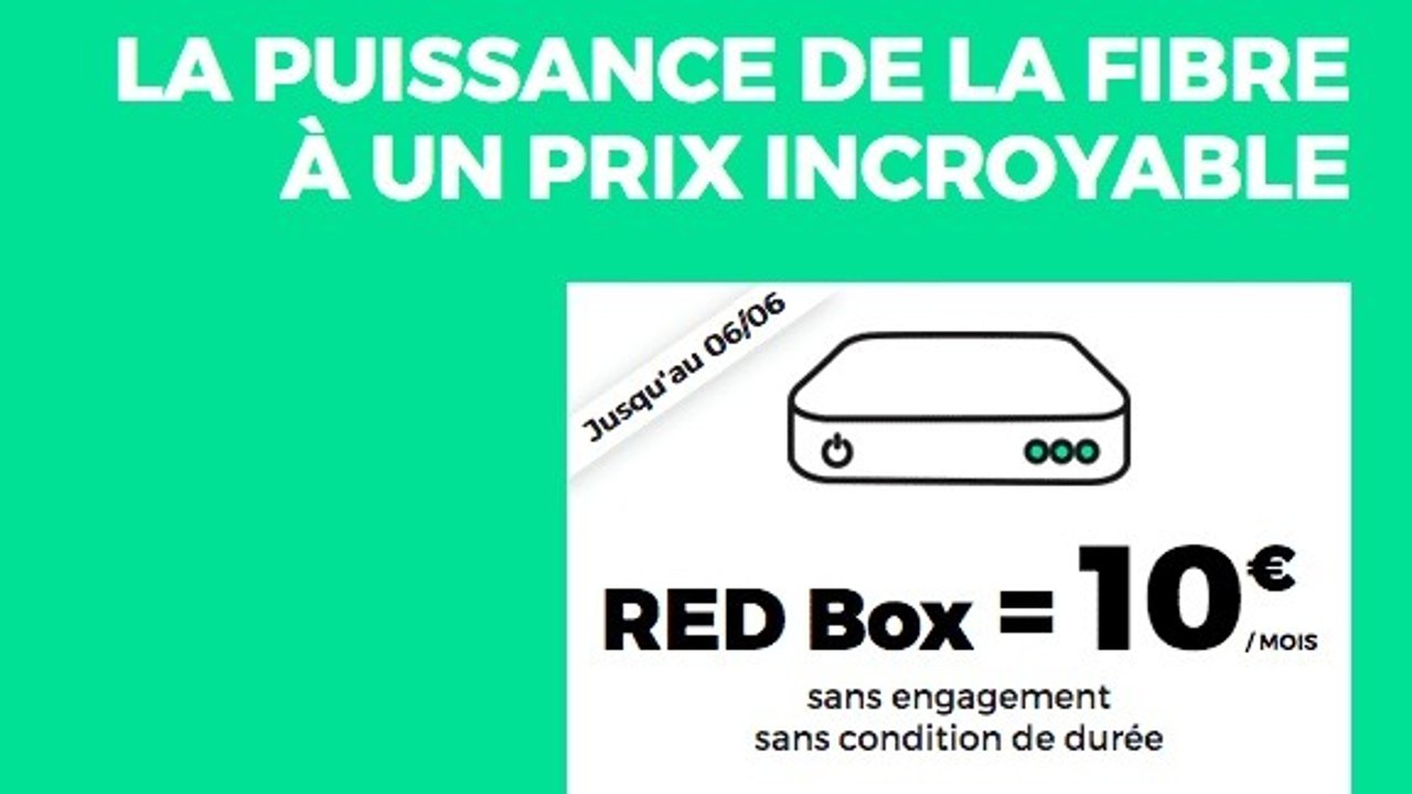 Box internet pas cher : SFR RED Box à seulement 10€ par mois