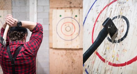 Le lancer de hache : le nouveau jeu à la mode aux Etats-Unis débarque en France !
