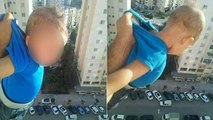 Cet homme suspend son enfant dans le vide... La raison va vous faire hurler !