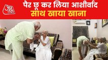 PM Modi meets his mother after BJP's big win in 4 states