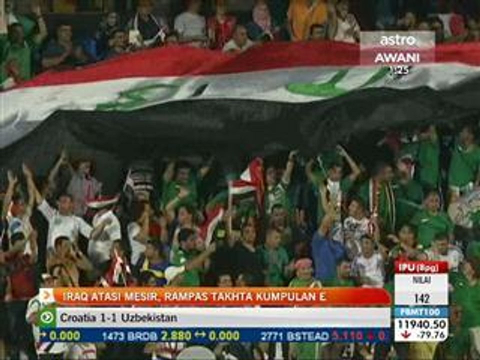 Iraq atasi Mesir, rampas takhta kumpulan E