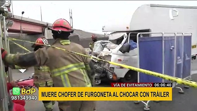 Vía de Evitamiento: muere conductor de furgoneta tras chocar con tráiler