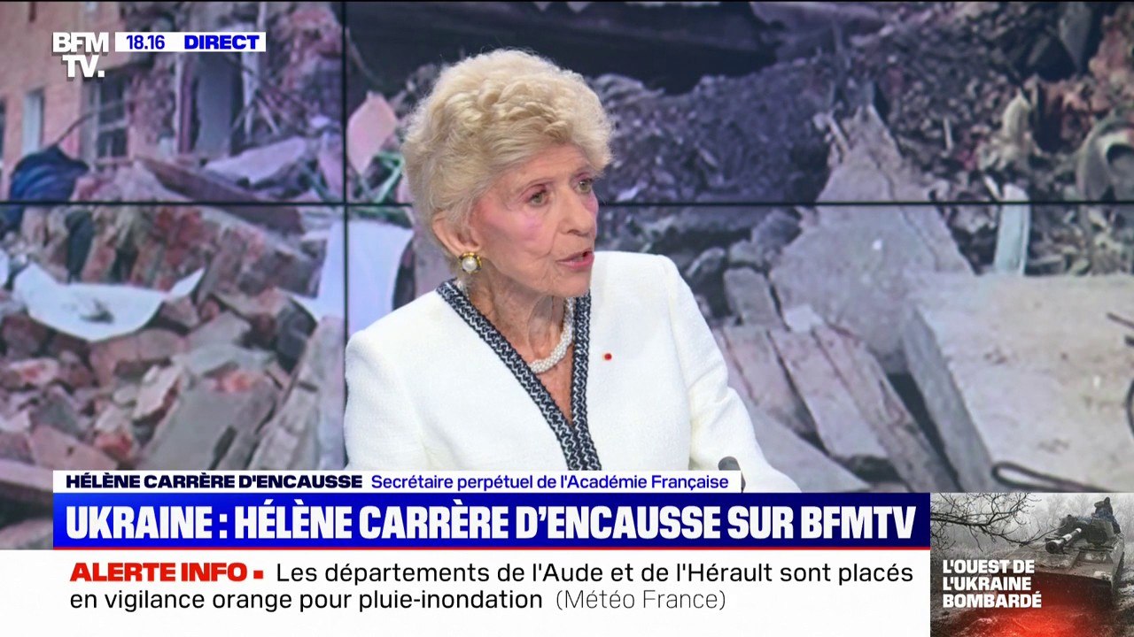 Pour Hélène Carrère d'Encausse, Vladimir Poutine revient à "un mode de raisonnement de l'époque soviétique"