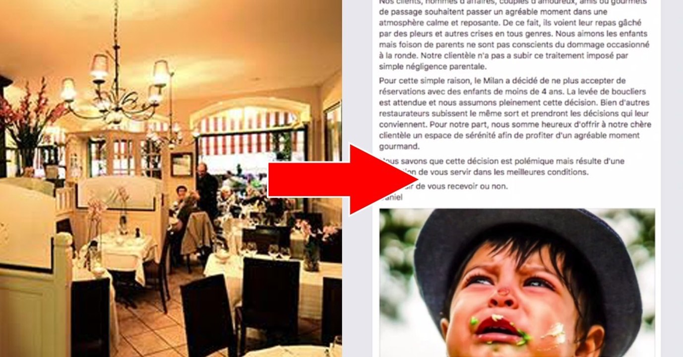 Polémique : un restaurant interdit aux jeunes enfants