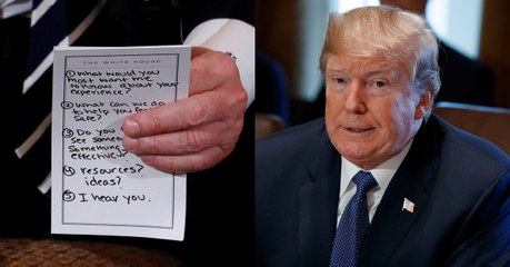 Donald Trump: son antisèche très embarrassante choque les internautes