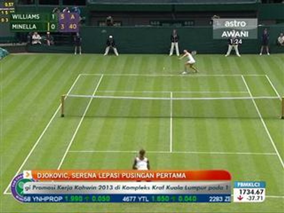 Djokovic, Serena lepasi pusingan pertama