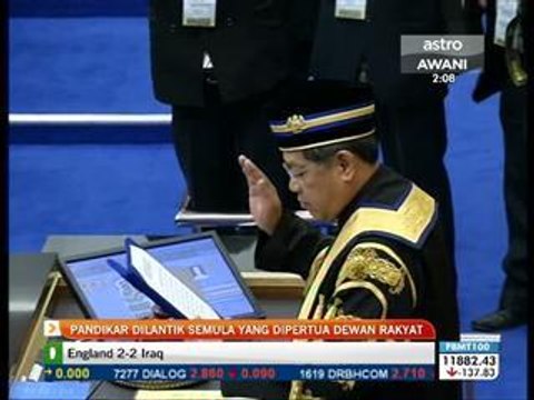 Pandikar dilantik Yang Dipertua Dewan Rakyat