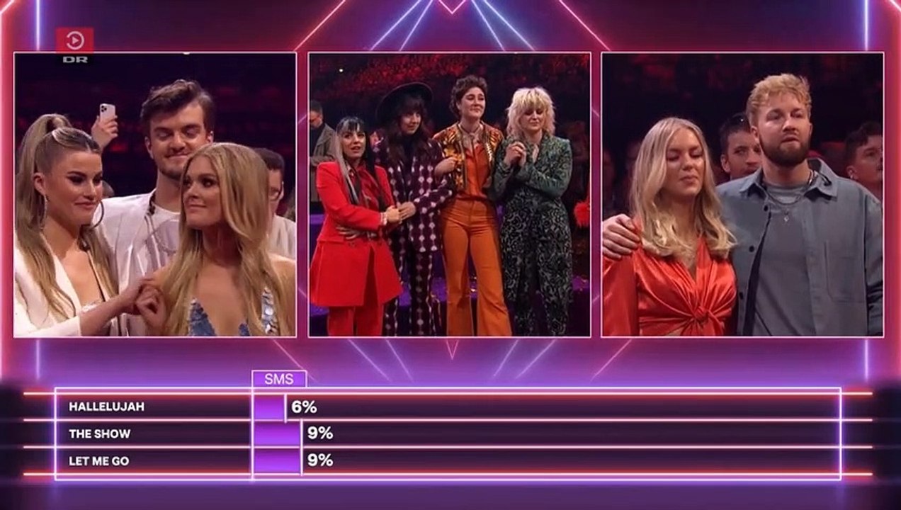 Afstemming via SMS samt APP og resultatet på vinderen | Dansk Melodi Grand Prix 2022 | DRTV ~ Danmarks Radio