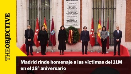 Madrid rinde homenaje a las víctimas del 11M en el 18º aniversario