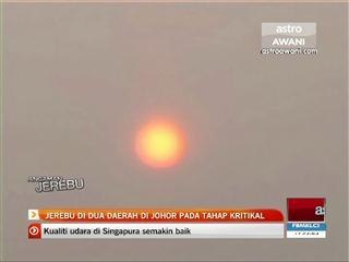 Jerebu di dua daerah di Johor tahap kritikal