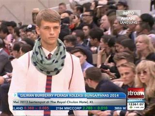 Giliran Burberry peraga koleksi bunga/panas 2014