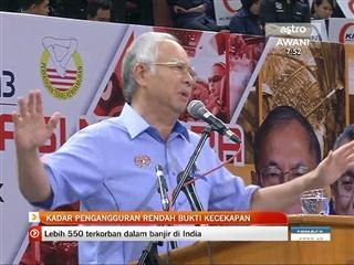 Kadar pengangguran rendah bukti kecekapan