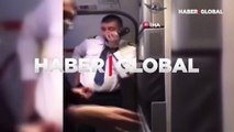 Yolcular alkışladı! Antalya'ya inen Rus pilotun anonsu beğeni topladı