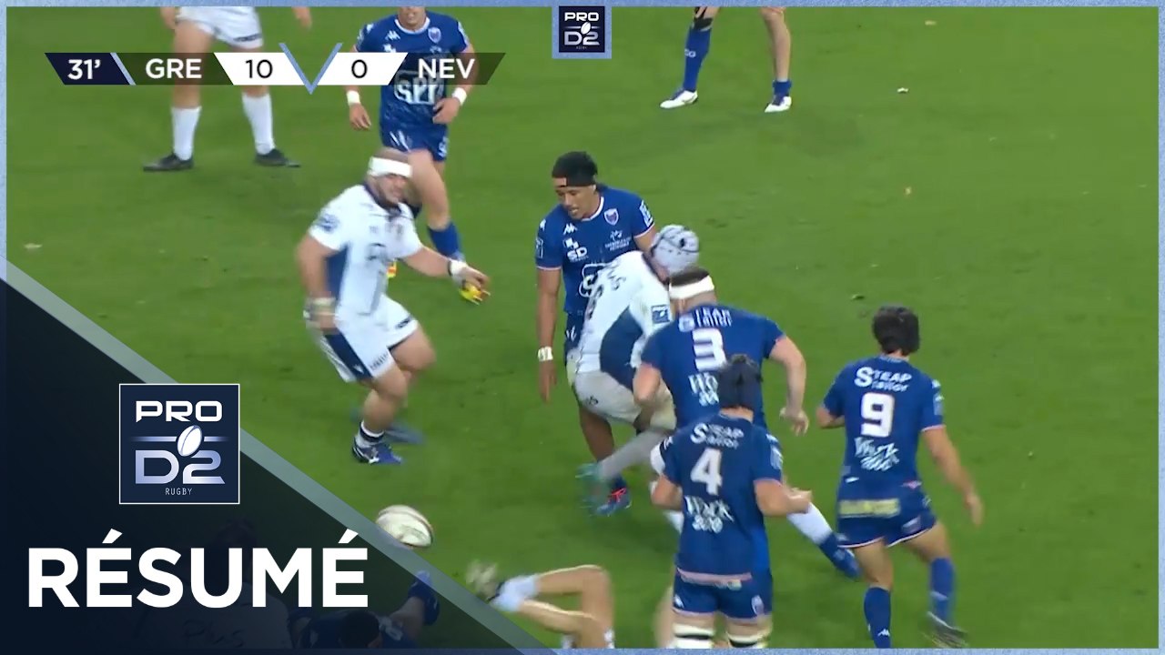 PRO D2 - Résumé FC Grenoble Rugby-USON Nevers: 34-10 - J23 - 2021-2022