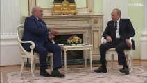 Putin y su homólogo bielorruso, Alexander Lukashenko escenifican la solidez de su alianza