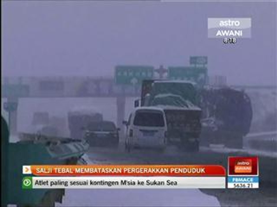 Salji tebal membataskan pergerakan penduduk