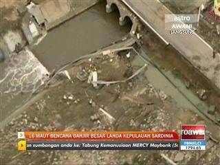 Banjir besar landa kepulauan Sardinia