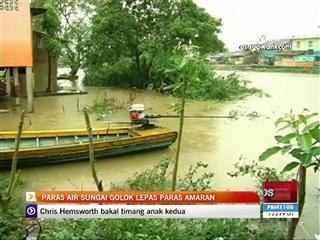 Paras air Sg Golok lepasi paras amaran