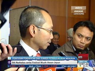Peratusan pendapatan dari sumber petroleum akan menurun