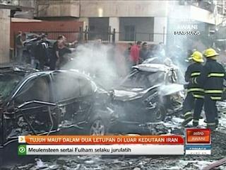 Tujuh maut dalam dua letupan di luar Kedutaan Iran