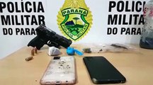 Trio é detido com arma de fogo, porções de maconha e pássaros silvestres