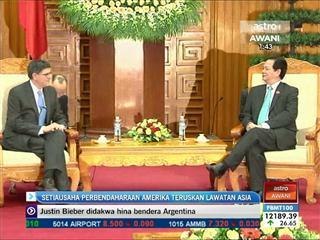 Setiausaha Perbendaharaan Amerika teruskan lawatan Asia