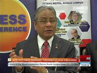 Bank data harga barangan, perkhidmatan akan diwujudkan