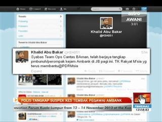 Polis tangkap suspek kes tembak pegawai Ambank