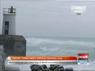 Haiyan: China ambil langkah berjaga-jaga