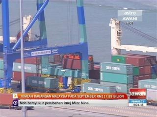 Jumlah dagangan Malaysia pada Sept RM117.89 bilion