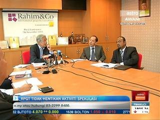 RPGT tidak hentikan aktiviti spekulasi