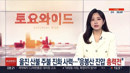 "응봉산 진압 총력전"…울진 산불 주불 진화 사력